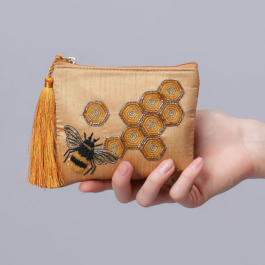 Golden Hive Pouch / Coin Purse