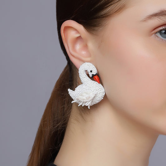 Celestial Swan Earrings