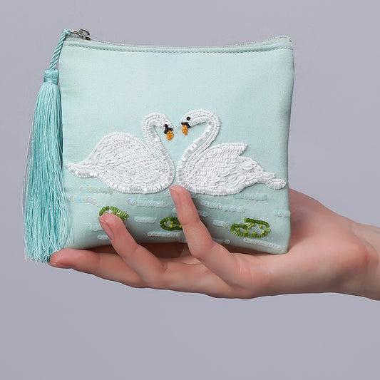 Celestial Swan Pouch / Coin Purse