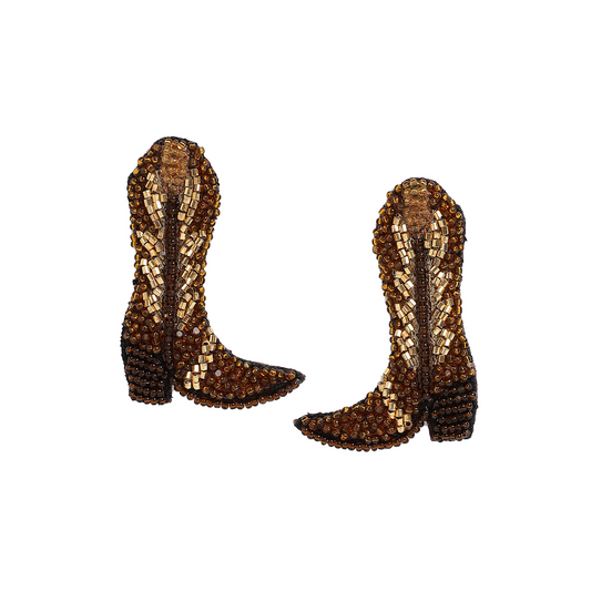 Rodeo Boot Beaded Earrings