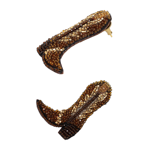 Rodeo Boot Beaded Earrings