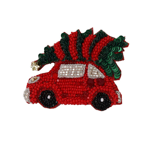 Tree On Wheels Brooch Pin