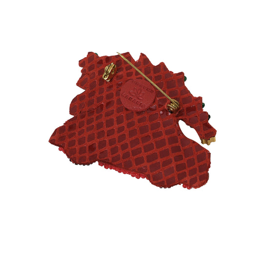 Tree On Wheels Brooch Pin