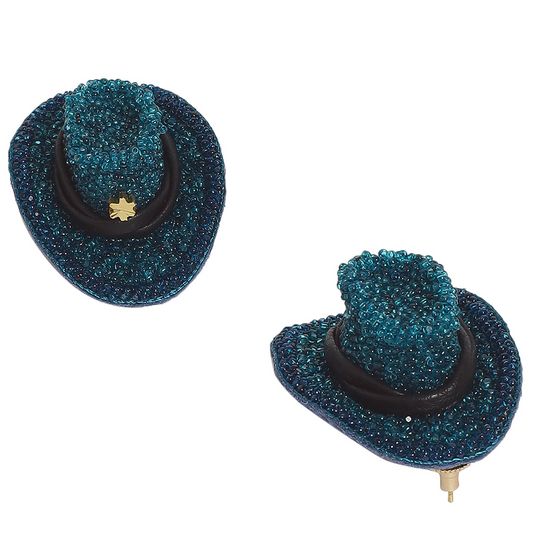 Cowgirl Hat Stud Earrings