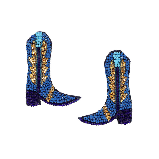 Rodeo Boot Beaded Earrings